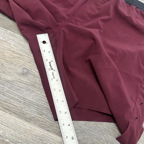 Ten Thousand Interval Maroon Red Medium Elastic Waist Pull On Activewear‎ Shorts - Picture 9 of 11
